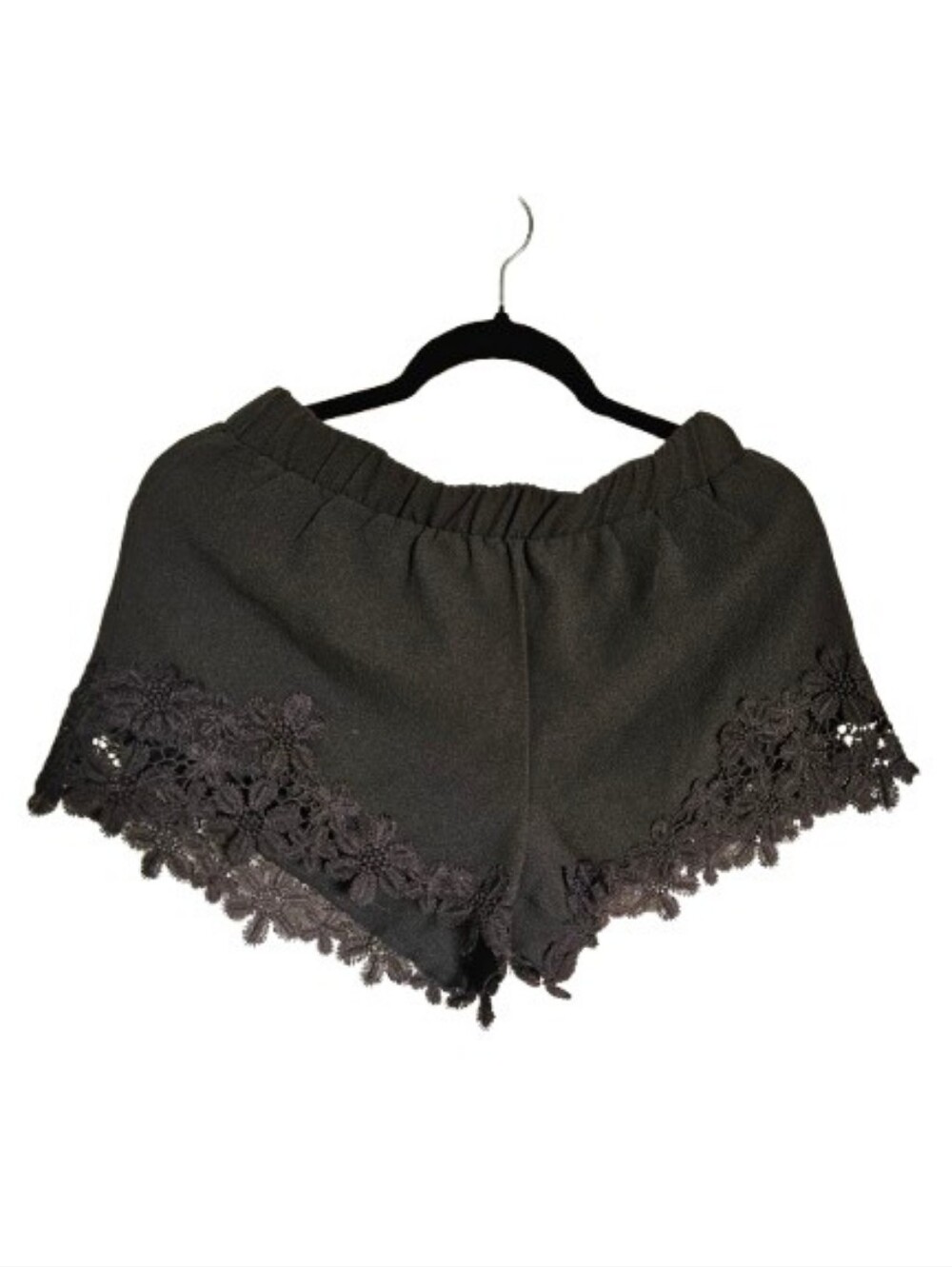Lace bottom short shorts